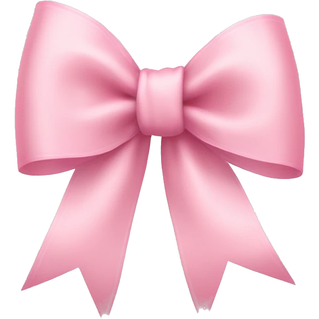 light pink ribbon bow emoji
