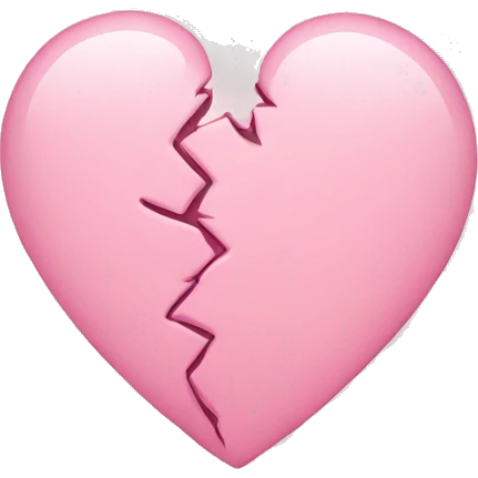 light pink broken heart  emoji