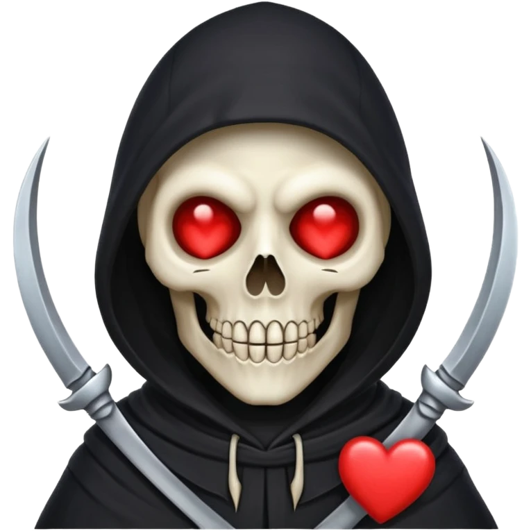 cute reaper portrait with heart eyes  emoji