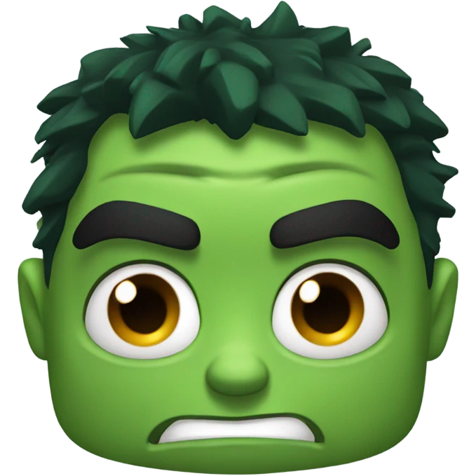 Hulk head hair emoji