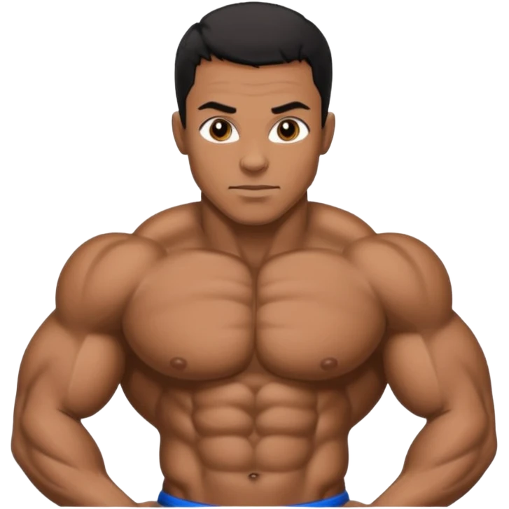 African American police bodybuilder  emoji