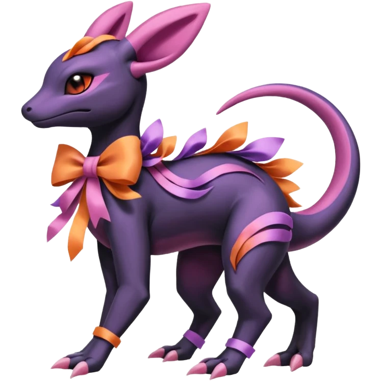 Shiny Dusknoir-Salandit-Sylveon-Fakémon-hybrid-creature (full body)  emoji