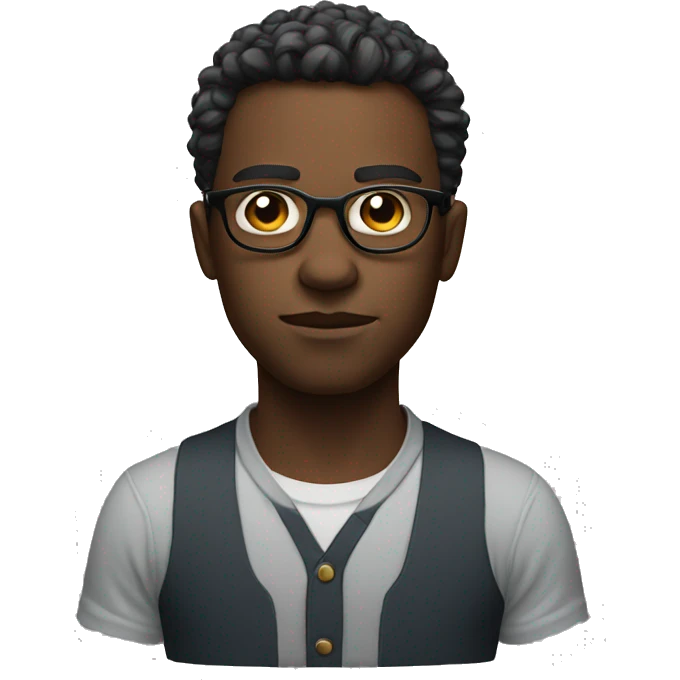 serious fair boy with glasses  emoji