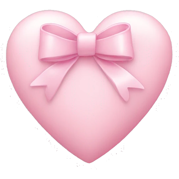 pastel pink heart with bow emoji