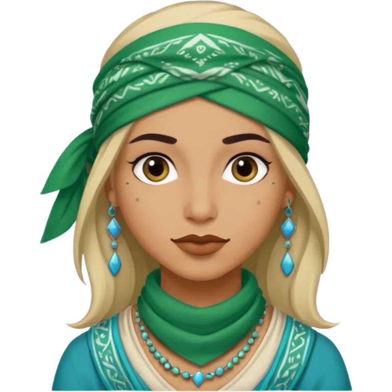 bandera, gitana azul y verde emoji