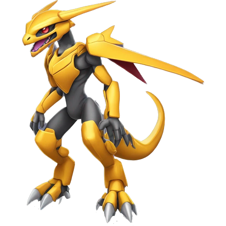  Cool Edgy Godly Futuristic Digimon-Fakemon-Genesect-Raptor-Reptile full body emoji