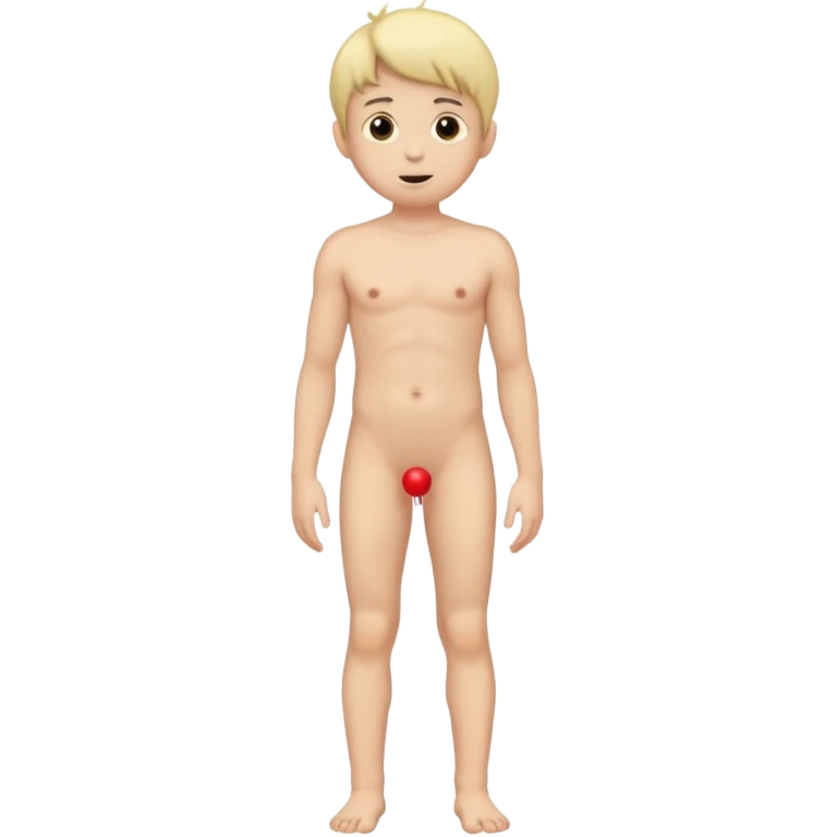Naked boy full body include balls and penis emoji