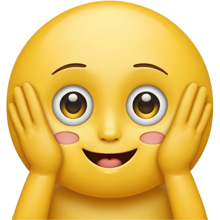 yellow emoticon with Hands covering eyes so can't see emoji