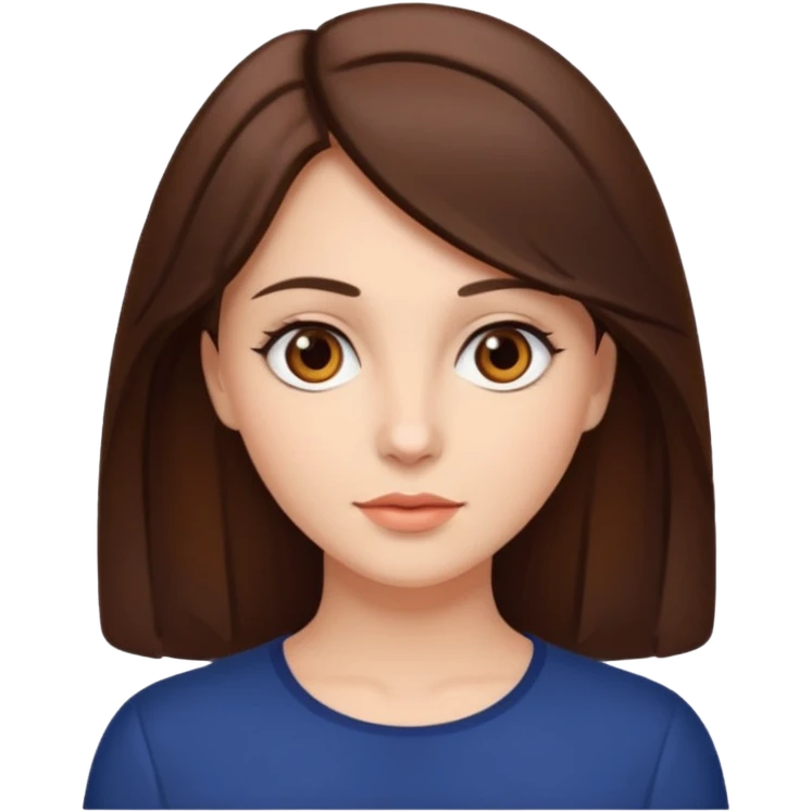 lady with brunnete hair emoji