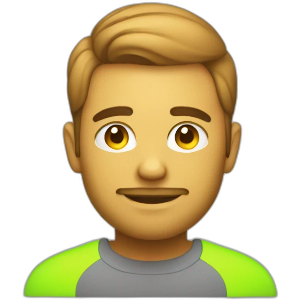 the web developer in neon style without a beard emoji