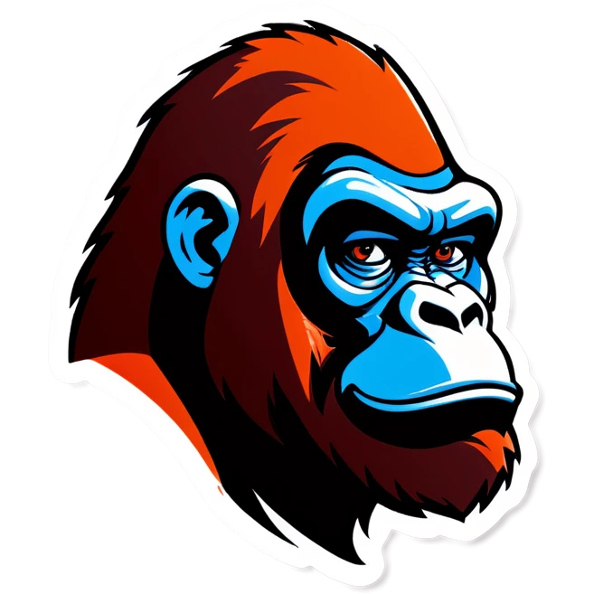 gorilla with blank face side eye emoji