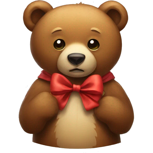 A bear with a bow emoji