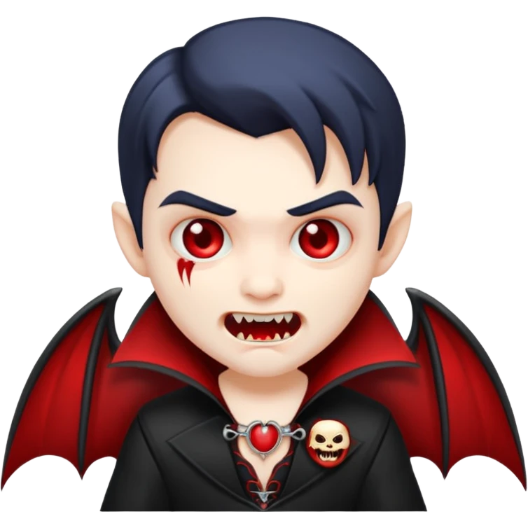Chibi style, vampire, cute emoji