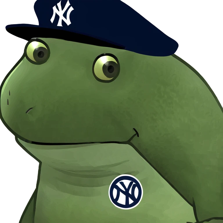 Turtle wearing Yankees jersey and hat  emoji