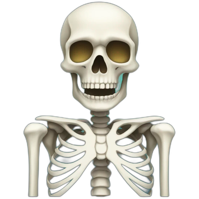 Skeleton in sea emoji
