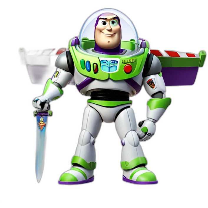 Buzz lightyear with sword emoji