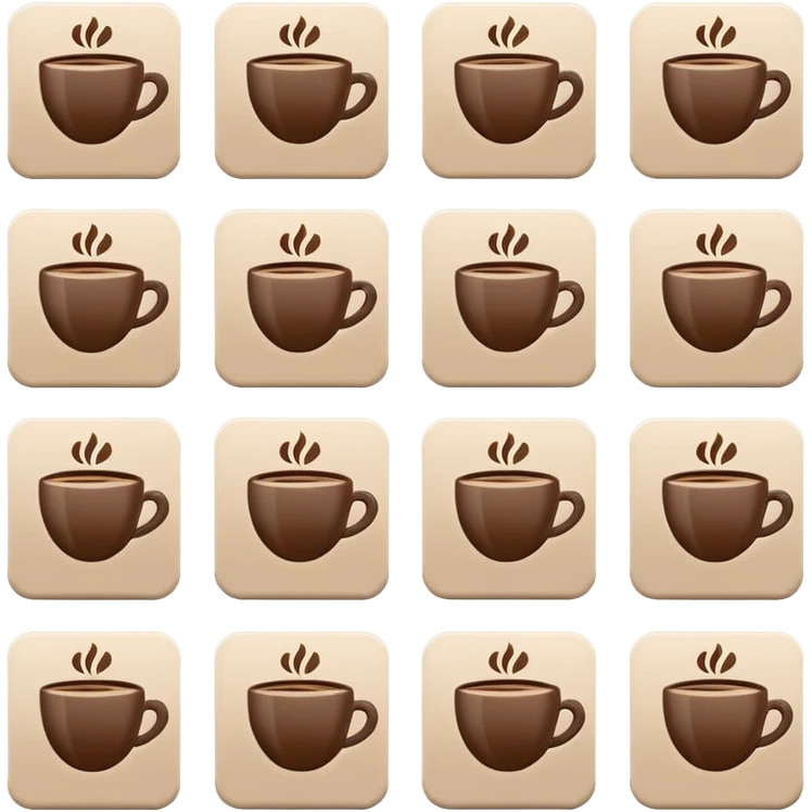 Minimalist icon set designed for social media, clean flat design, soft neutral color palette (#102b1f #ffbdc5 #4d0011 #ffffff #ffd9d9), simple coffe, smooth lines, modern and elegant style, cons grils, consistent stroke width, aesthetic and cohesive. emoji