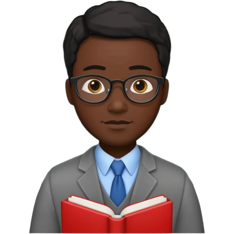 teacher man with black skin emoji