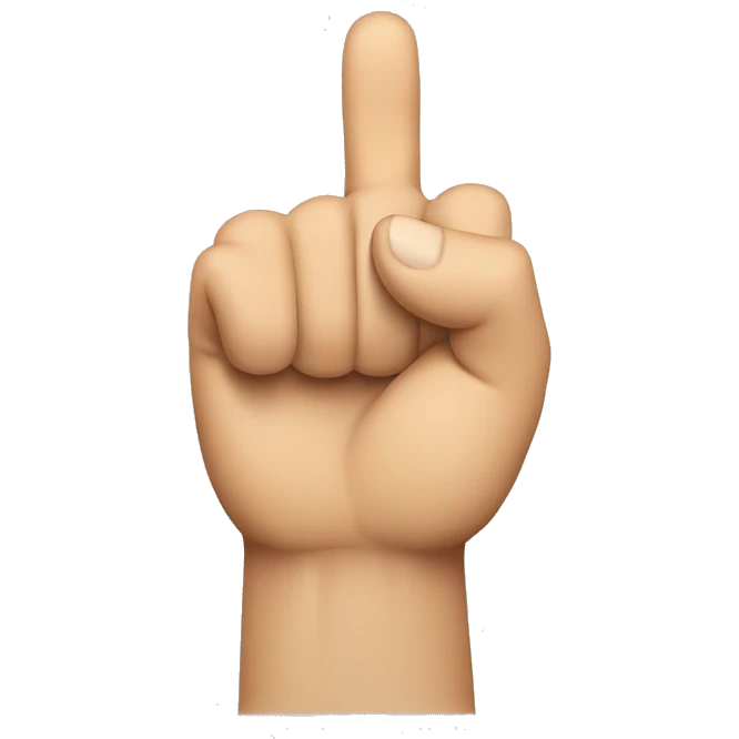 a handsign that shows a fist where the thumb is between indexfinger and middlefinger emoji