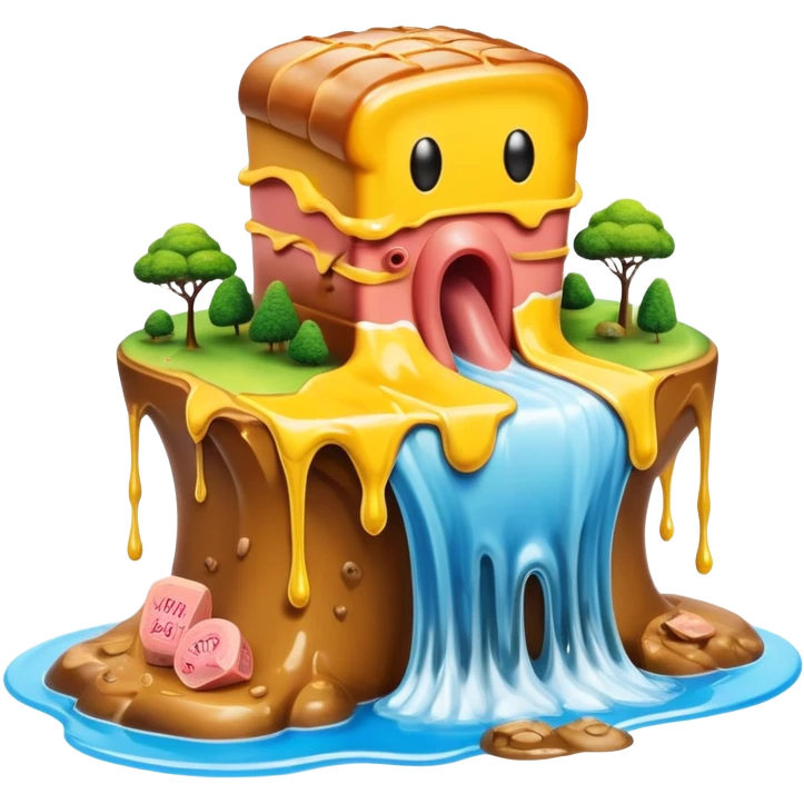 spam land surreal dali style melting landscape emoji