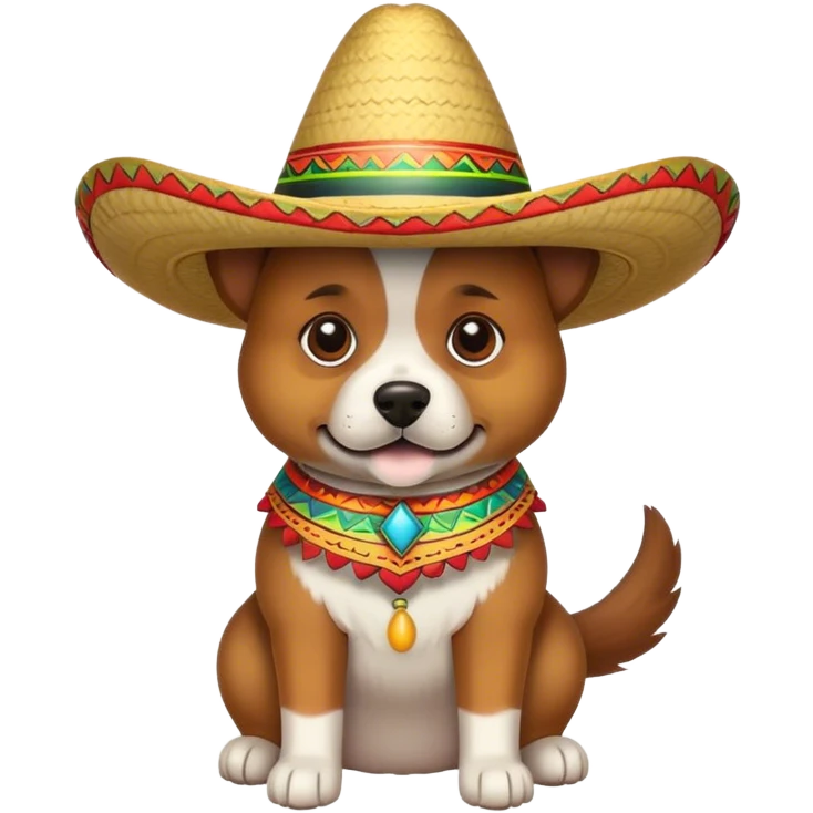 dog wearing a sombrero emoji