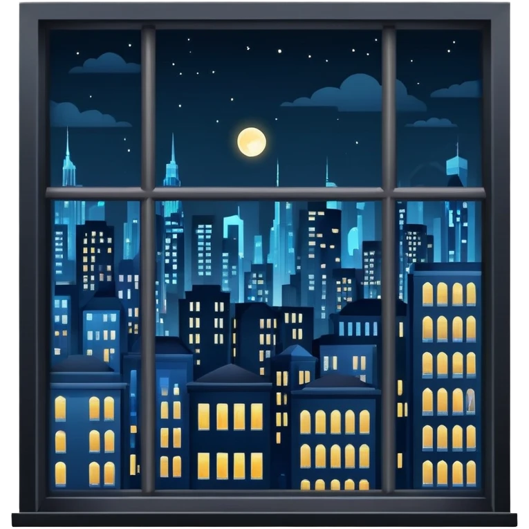 Window with night city view  emoji