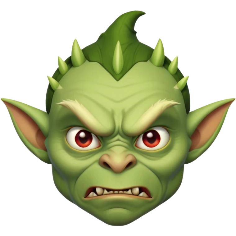 Steven Miller as a goblin, angry expression emoji