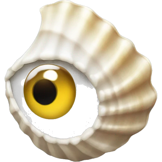 Seashell white eyes emoji