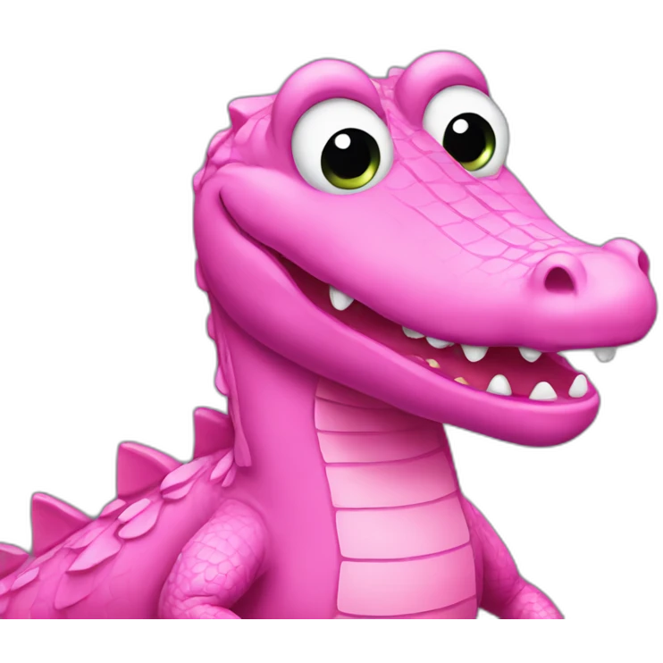 Pink alligator emoji