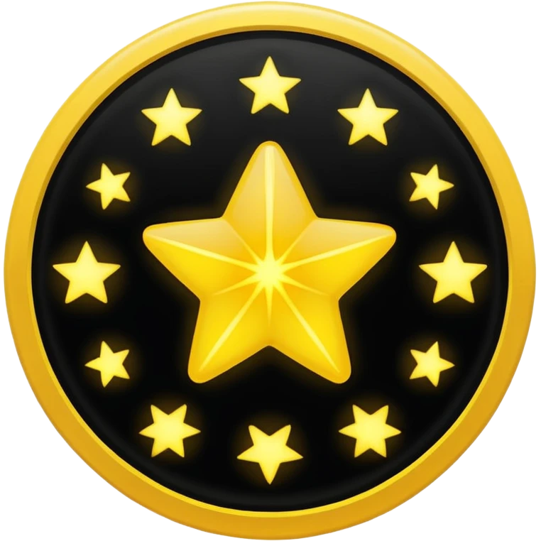 Star inside black curcle emoji