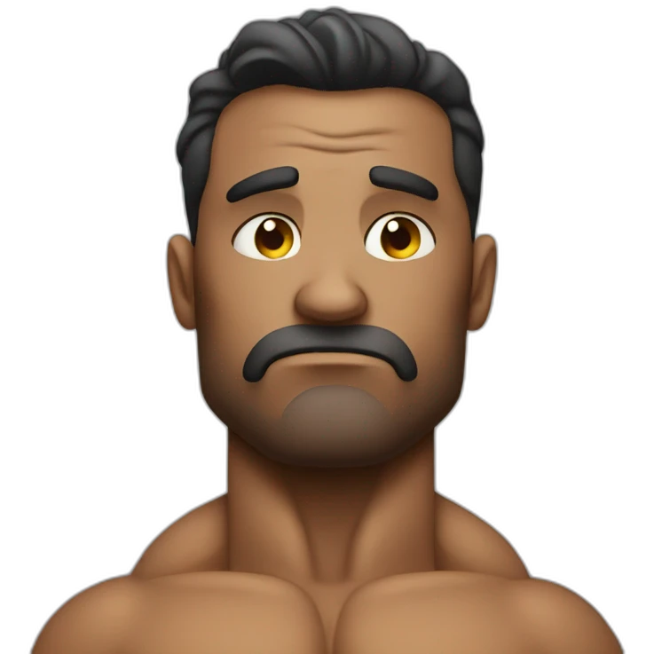 sad bodybuilder emoji