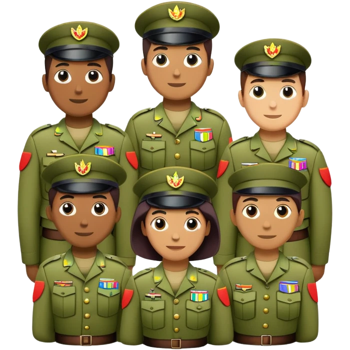 Gay pride army emoji