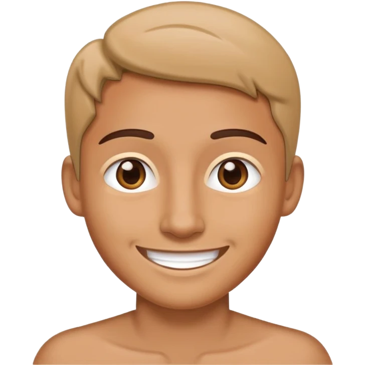 person using a simple app with a smile emoji