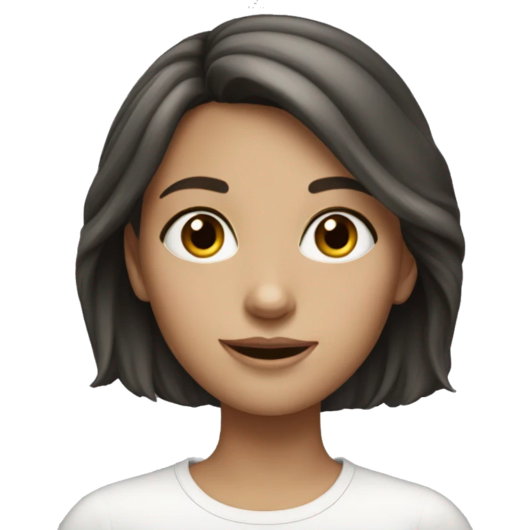 White brunette girl  emoji
