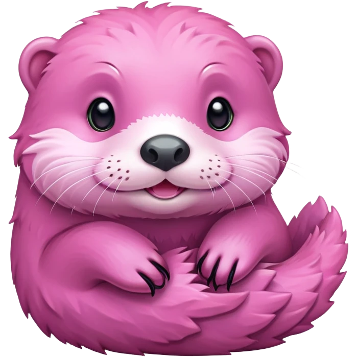 Pink otter emoji
