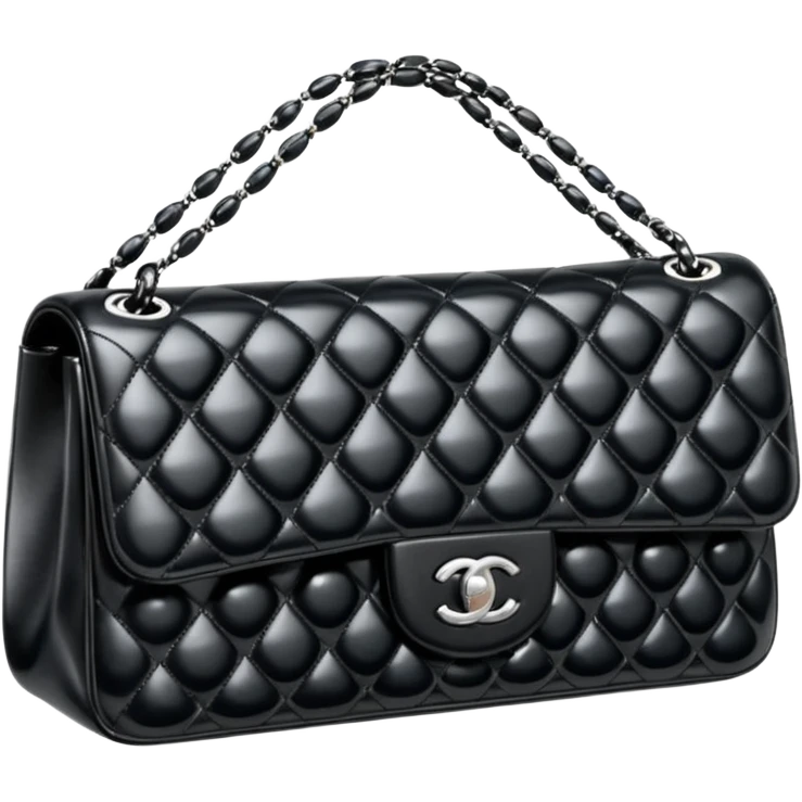 chanel black pearl bag emoji