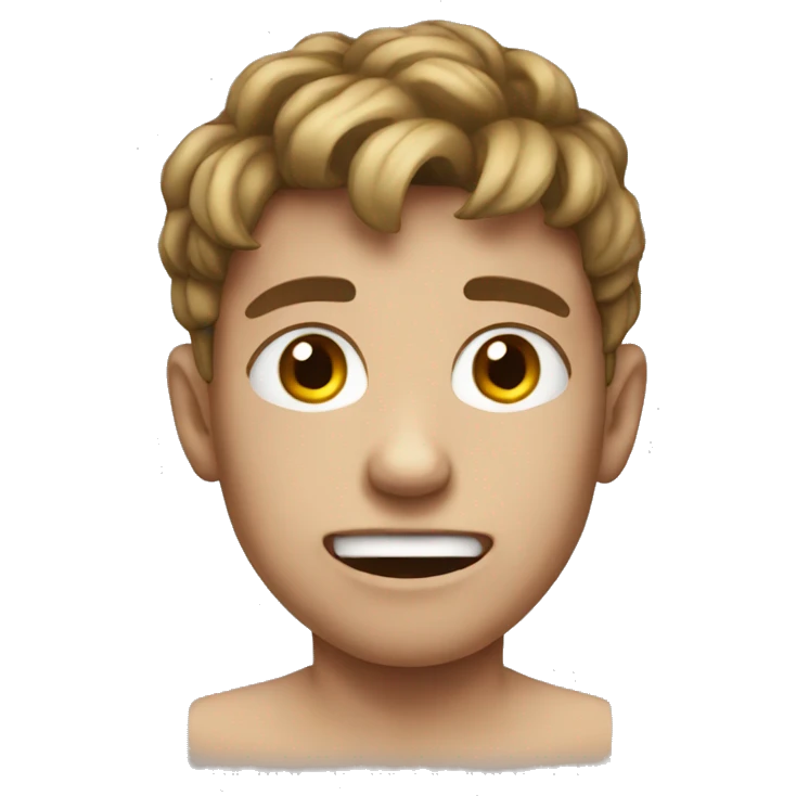 Ugly teenage boy emoji