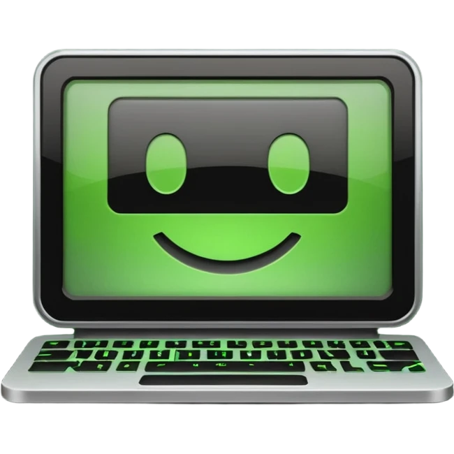 mac os icon code transpiler compiler terminal, black and green emoji