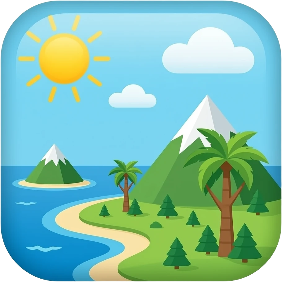 Vanuatu islands icon with no white border emoji