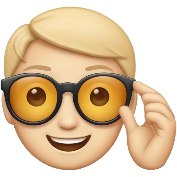 emoji with wide eyes pulling sunglasses down emoji