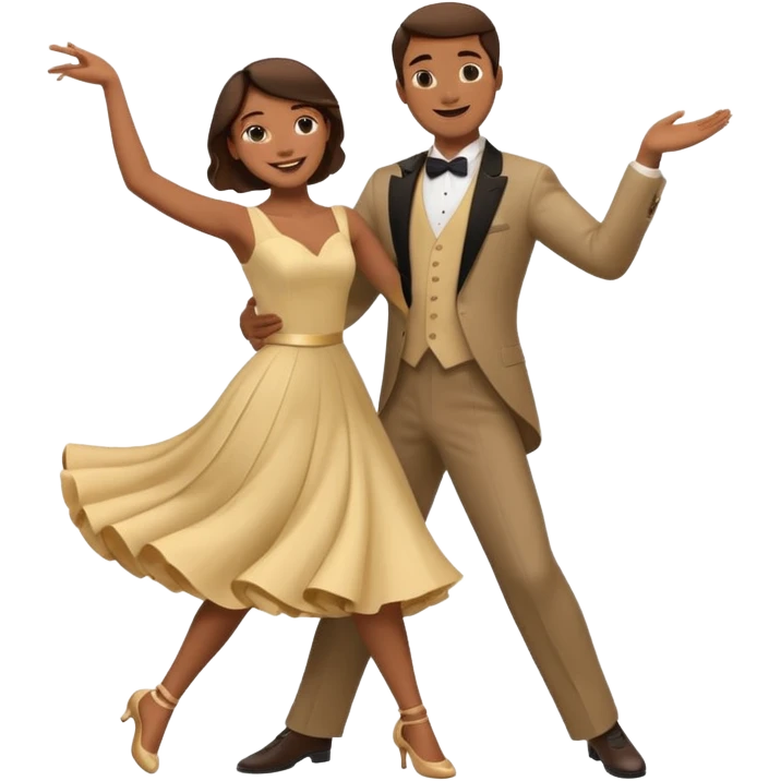 a couple dancing like in lalaland emoji