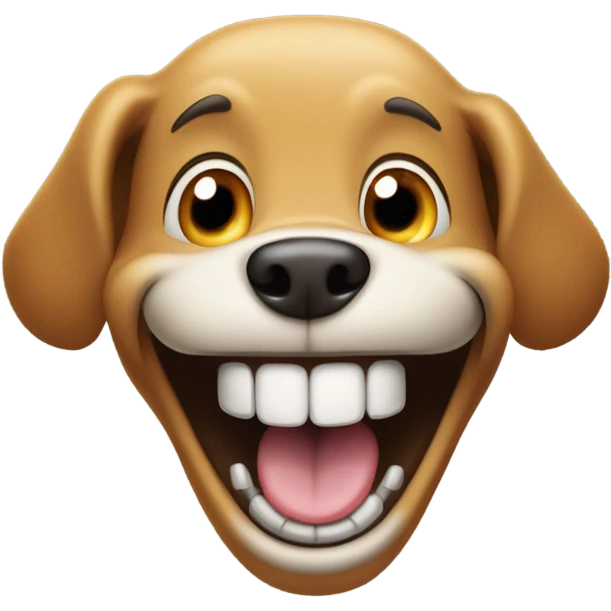Dog laughing emoji emoji