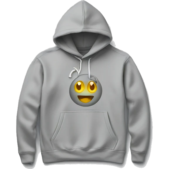 grey color pullover hoodie no person emoji