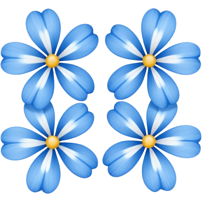 Blue white flowers emoji