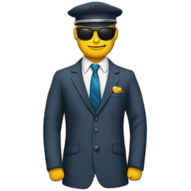 Chat en costume cravate emoji