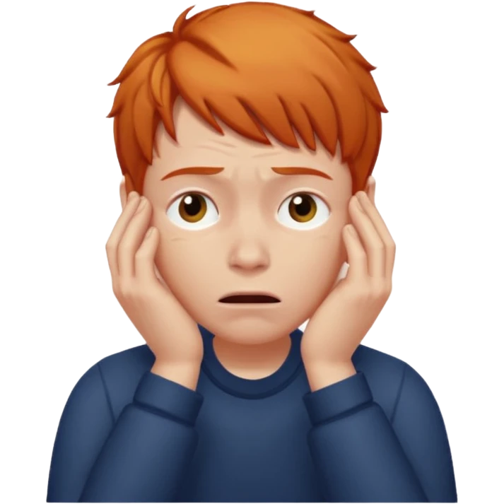 Ginger hair face palm emoji emoji