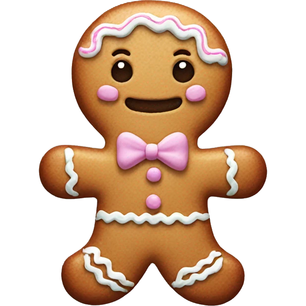 Pastel gingerbread man emoji
