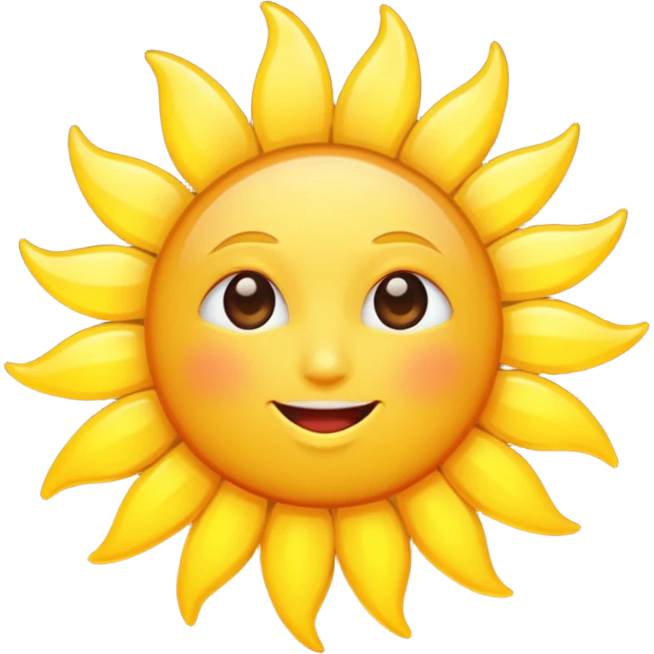 Bright sun saying good morning  emoji