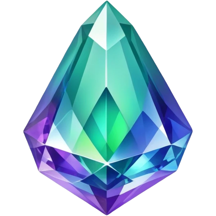 Shiny epic green blue and purple crystal  emoji