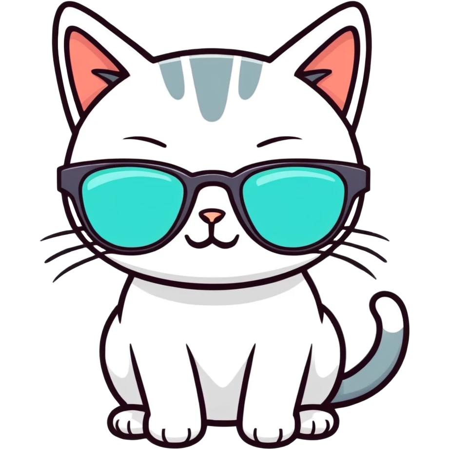 Cat with sunglasses emoji